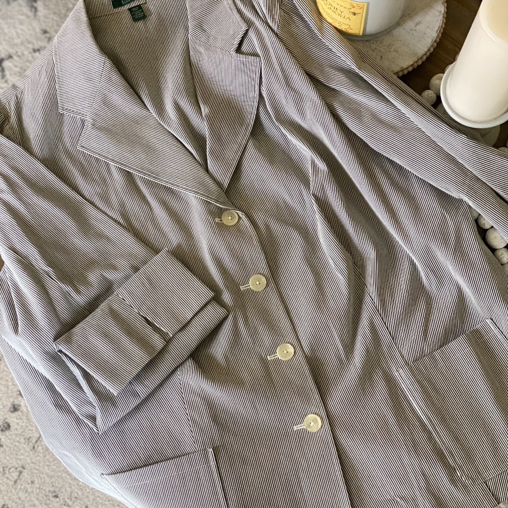 Ralph Lauren Womens Stripped Blazer/Jacket